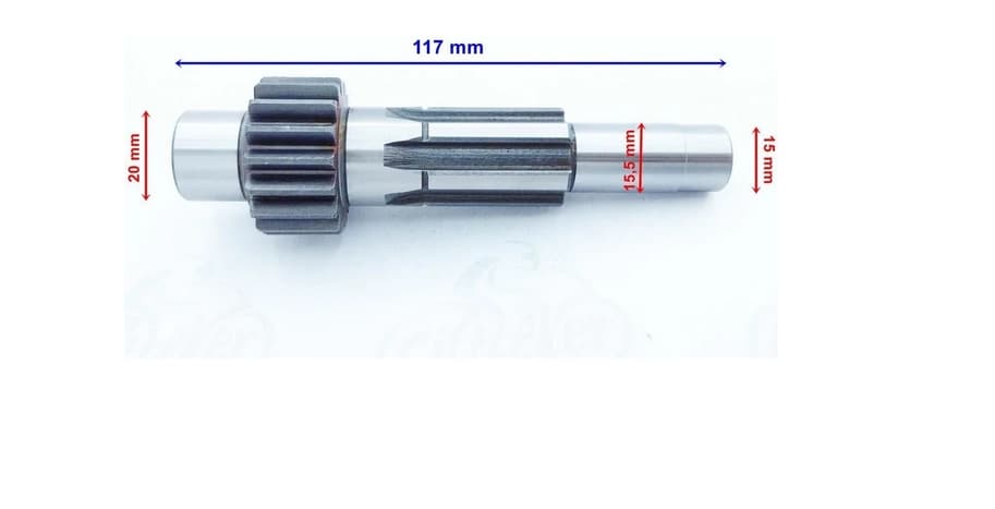 KUBA Atv KUBA-LX200 Şanzıman Mili 17T 117 - 15,60 mm Setli (2020 - ....) Öm