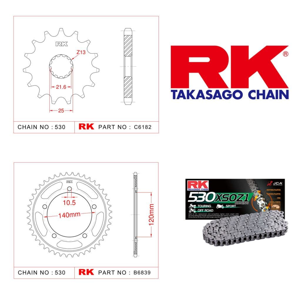 Suzuki GSX-R 1000 Rk X-ring Zincir Dişli Set 530 XSO 17/43T - görsel 2