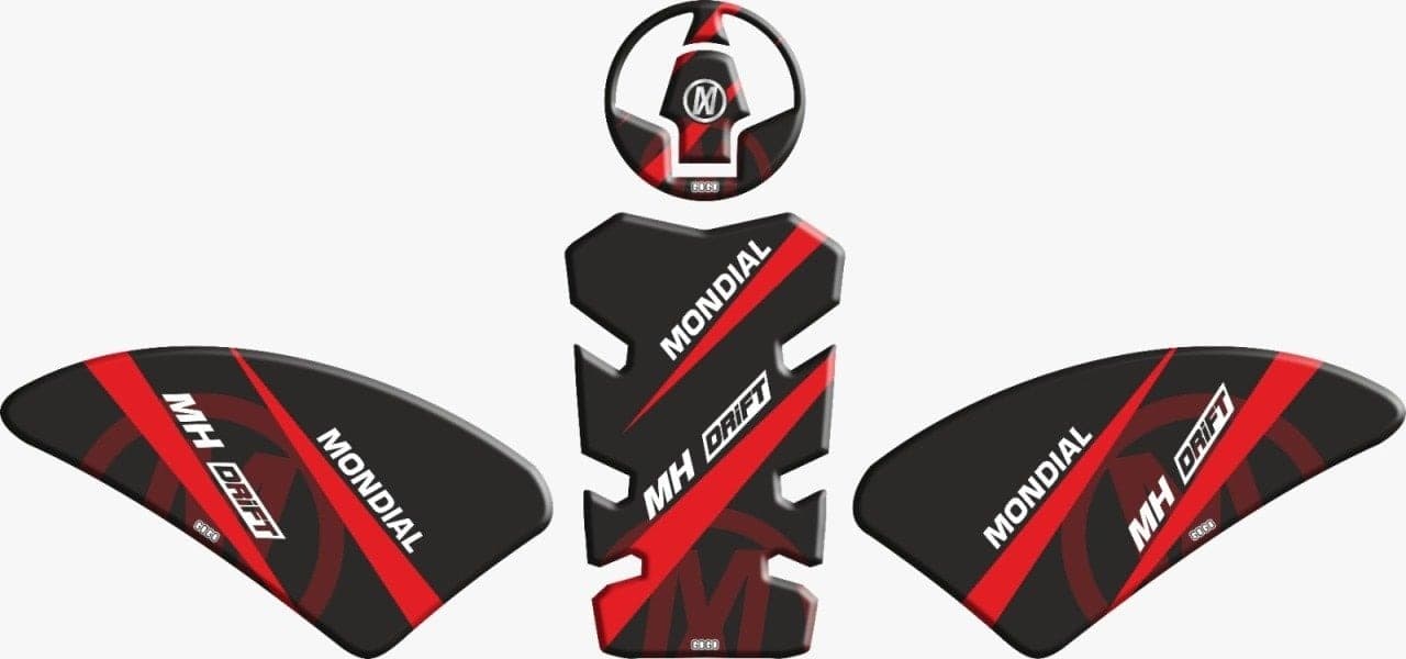 Mondial Drift 125 L Tank Pad Kırmızı Siyah