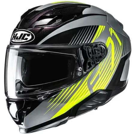HJC F71 Catos MC3H Kapalı Motosiklet Kaskı Siyah Gri Neon