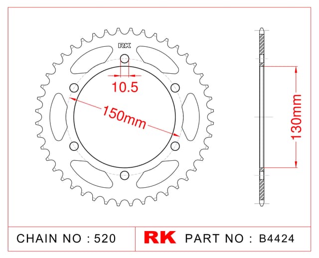 Yamaha XJ 600 DIVERSION RK Çelik Arka Dişli B4424-46