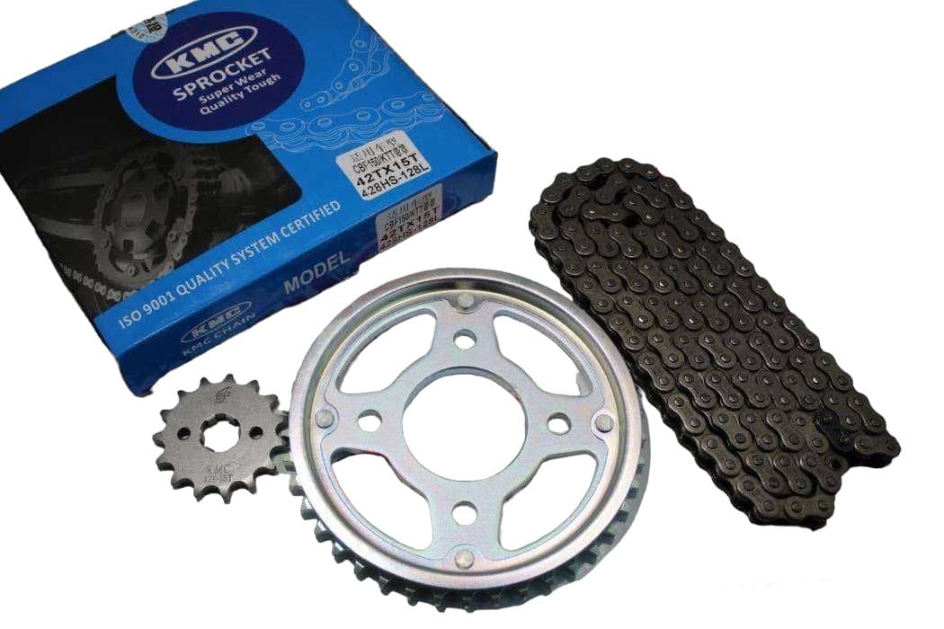 CBF 150 Zincir Dişli Seti CBF 150 15T 42T 428HX128L Bakla Kmc