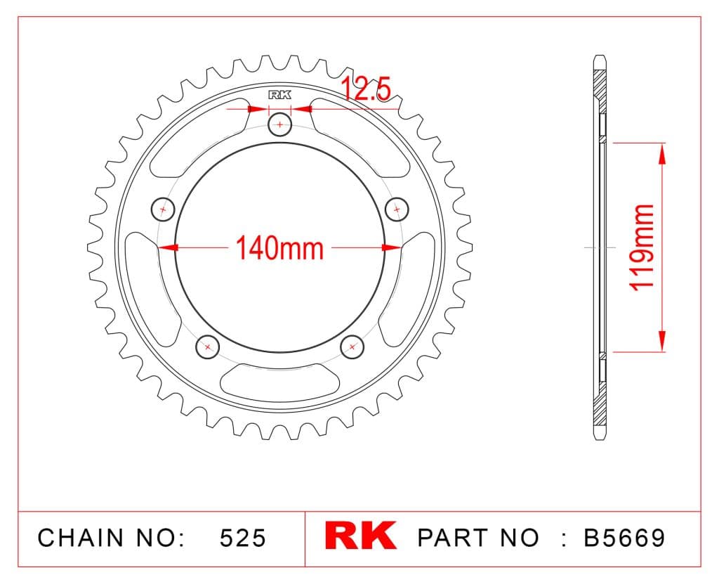 Bmw F 750 GS Rk Çelik Arka Dişli B5669-44