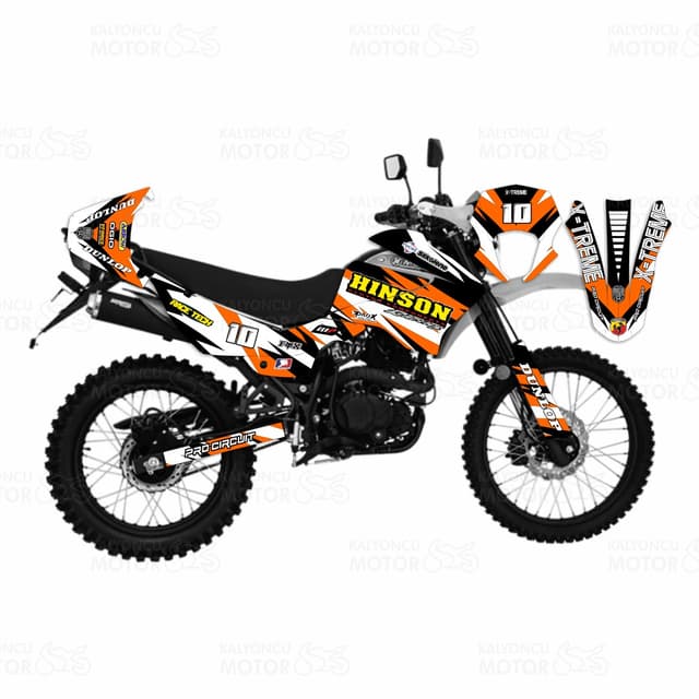 Mondial X-Treme Max 200 Hinson Design Turuncu Sticker Set