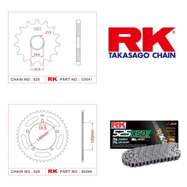 Suzuki DL 1000 V-STROM Rk X-ring Zincir Dişli Set 525 XSO-17/41T