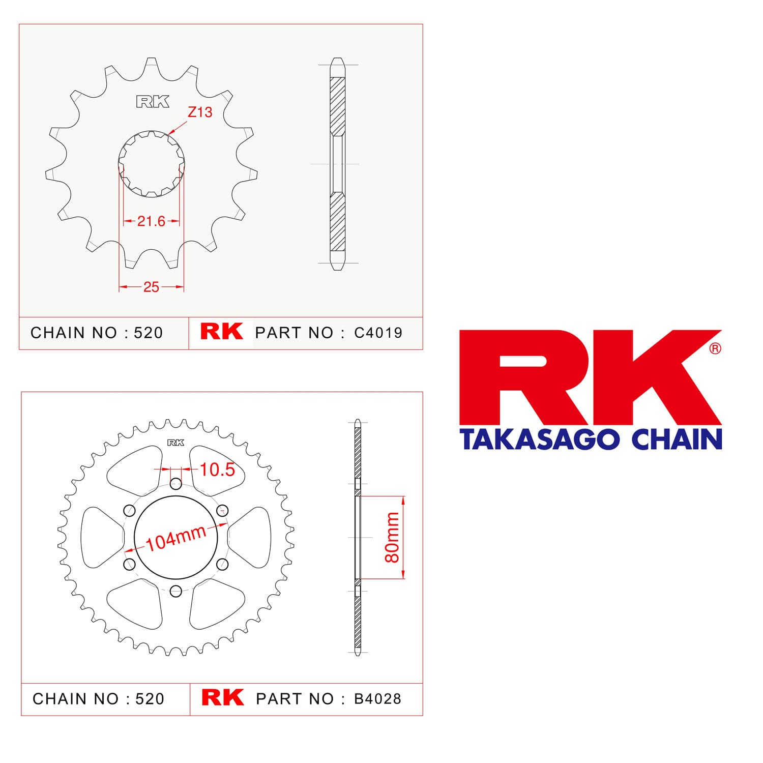 Kawasaki EX 650 NINJA Rk Zincir Dişli Set 520 KLO O-Ring 15/46T - görsel 3