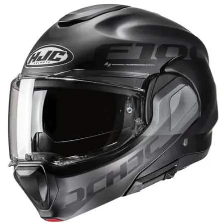 HJC F100 Hetal MC5SF Çene Açılır Motosiklet Kaskı Mat Siyah Gri