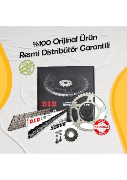 Dıd Kawasaki Z 800 Zincir Dişli Seti (2012-2016) O-Ringli Zincir (Çelik Renk)