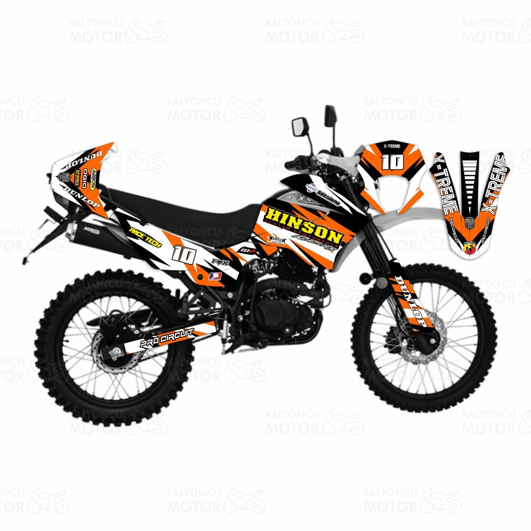 Mondial X-Treme Max 150 Hinson Design Turuncu Sticker Set