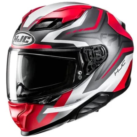 HJC F71 FES MC1SF Kapalı Motosiklet Kaskı Beyaz Gri Kırmızı