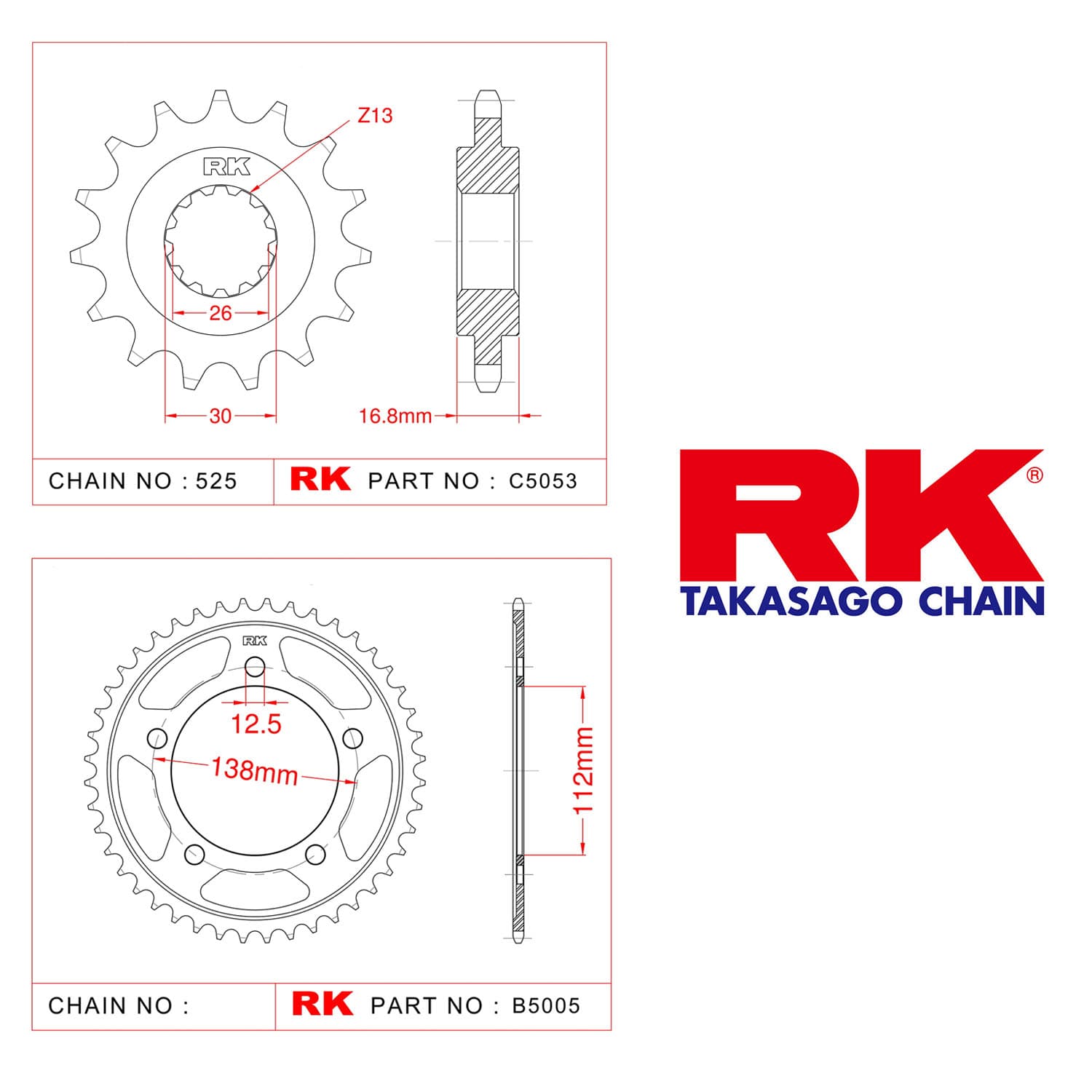 Honda CB 600 F HORNET Rk Zincir Dişli Set 525 XSO RX-Ring 16/43T - görsel 3