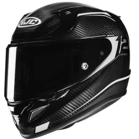 HJC RPHA12 Carbon Keres MC5 Kapalı Motosiklet Kaskı Siyah Beyaz