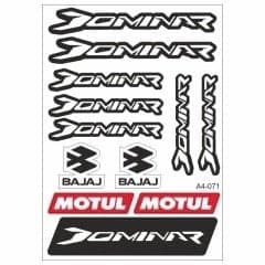 Bajaj Dominar Beyaz Sticker Seti
