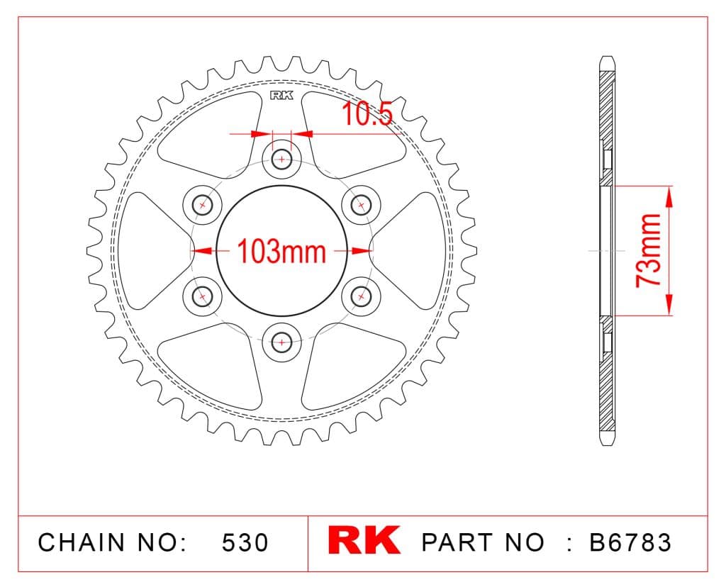 Ducati MULTISTRADA 1200 ENDURO Rk Çelik Arka Dişli B6783-43