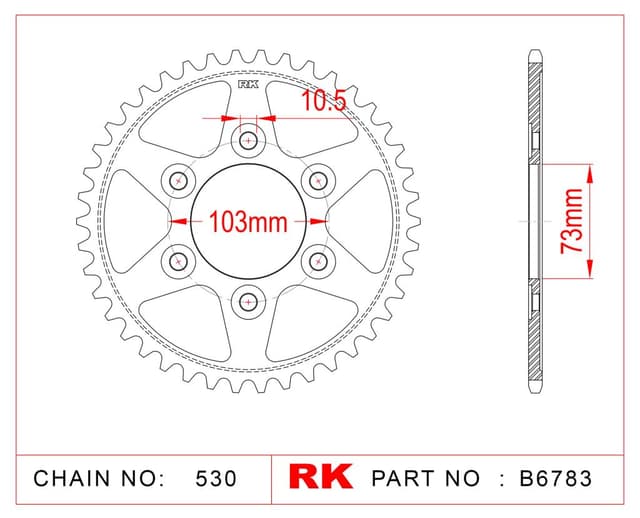 Ducati MULTISTRADA 1200 ENDURO Rk Çelik Arka Dişli B6783-43