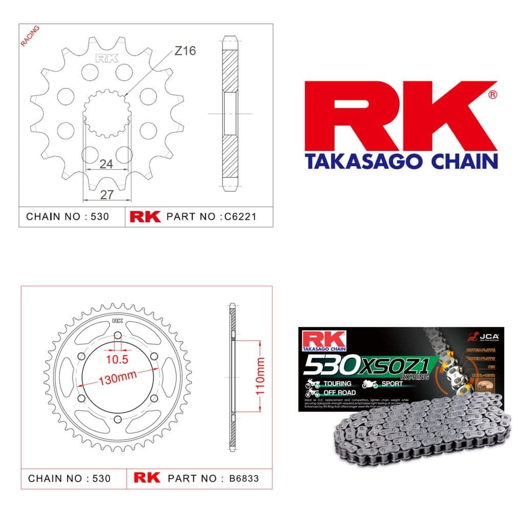 Suzuki GSX-R 1000 Rk X-ring Zincir Dişli Set 530 XSO-17/42T