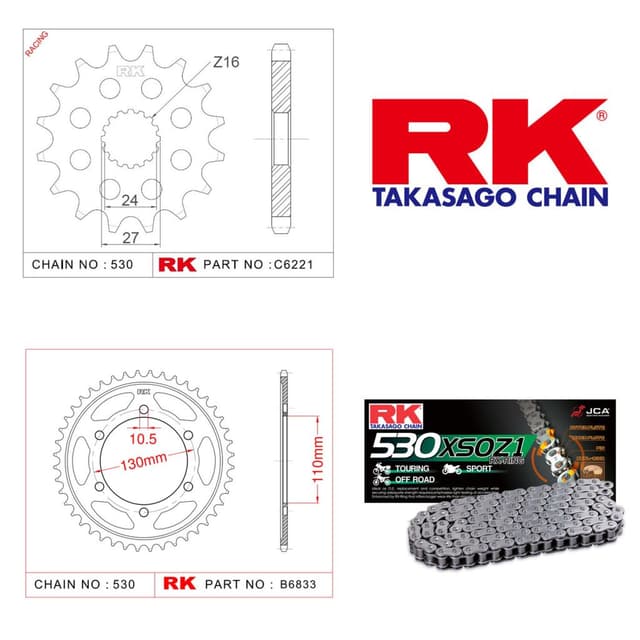 Suzuki GSX-R 1000 Rk X-ring Zincir Dişli Set 530 XSO-17/42T