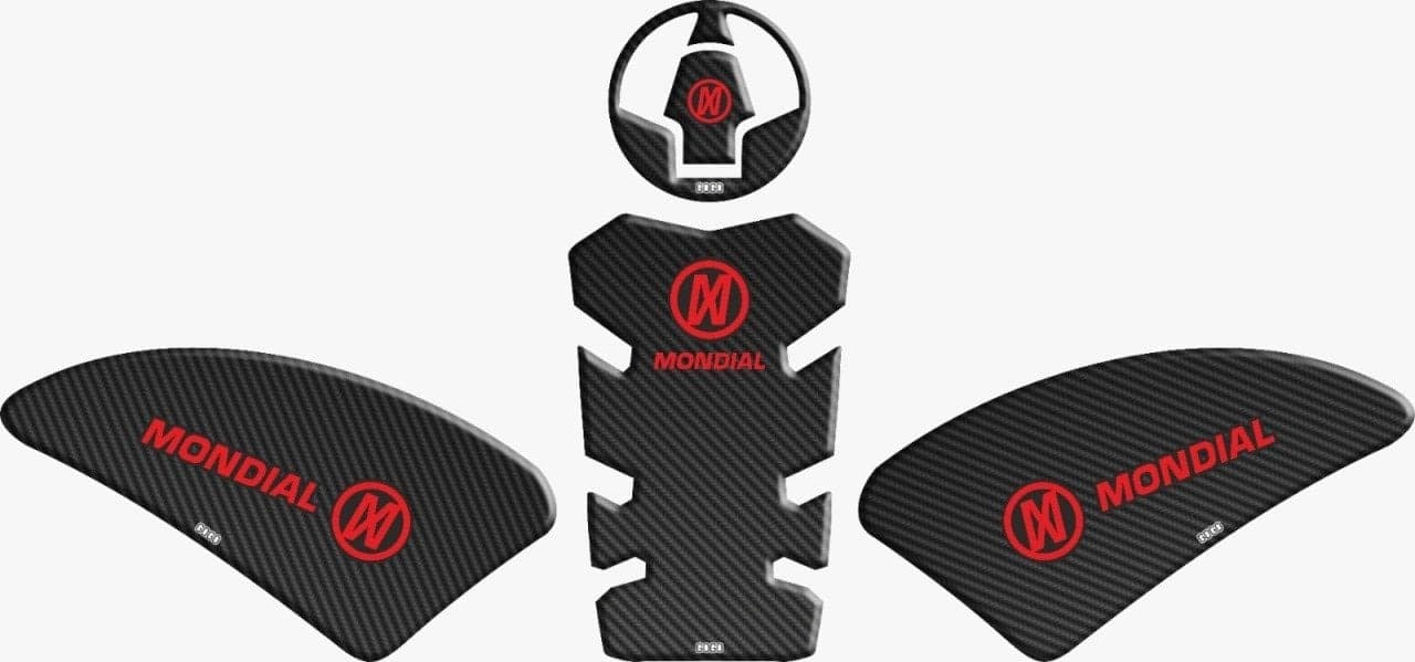 Mondial Drift 125 L Tank Pad Karbon Kırmızı
