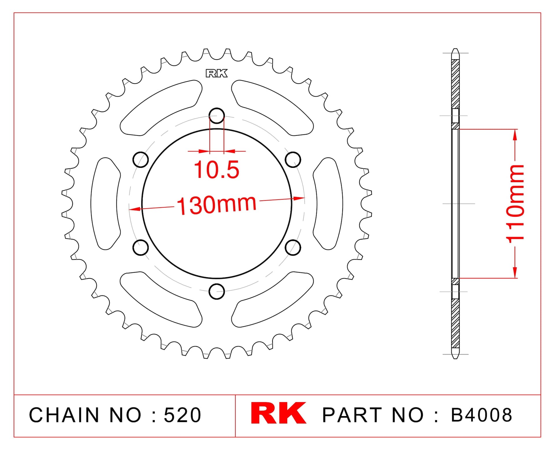 Yamaha MT-25 RK Çelik Arka Dişli B4008-43