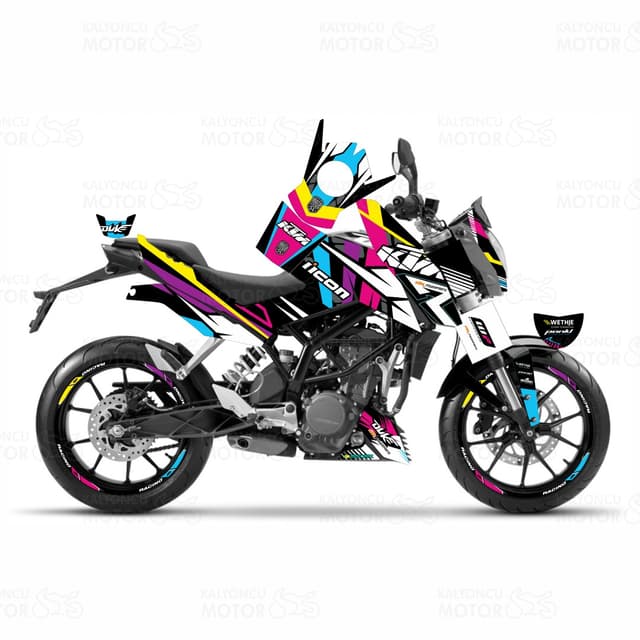 KTM Duke 125 Colors Design Sticker Seti