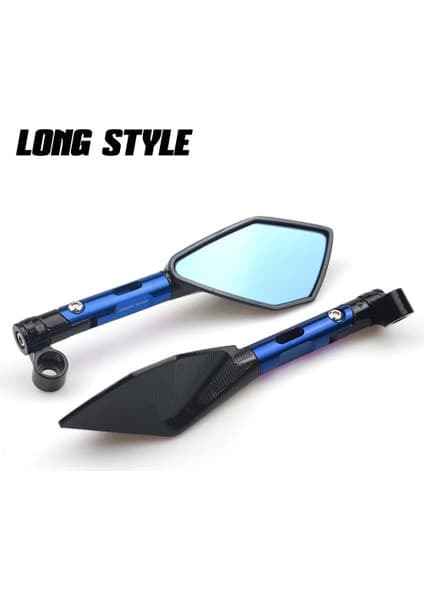 Pengfushop5 Uzun Mavi Tarzı Kawasaki Z900 Z900RS Z800 Z1000 Motosiklet Aksesuarları Için C Alüminyum Dikiz Aynaları Mavi Cam Yeşil Siyah Altın Kırmızı Turuncu (Yurt Dışından)
