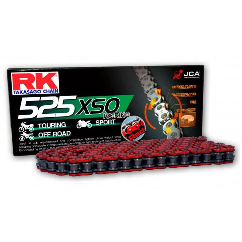 Rk X-Ring Kırmızı Zincir Rr 525 Xso 124L