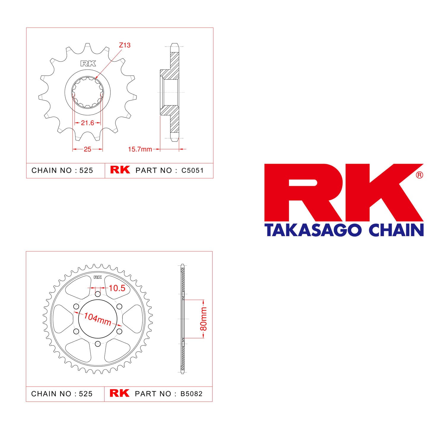 Kawasaki ZX-6 R Rk Ön Arka Dişli 525 - 15/40 T - görsel 2