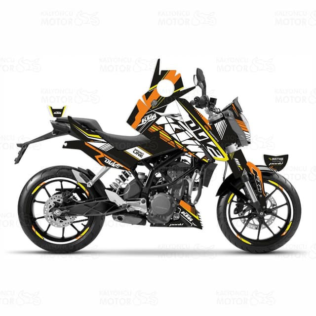 KTM Duke 390 Sport Line Sticker Set Yellow