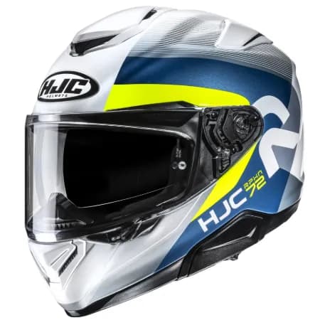 HJC RPHA72 Phyta MC3H Kapalı Motosiklet Kaskı Mavi Beyaz