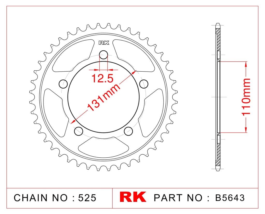 Bmw S 1000 RR Rk Çelik Arka Dişli B5643-44