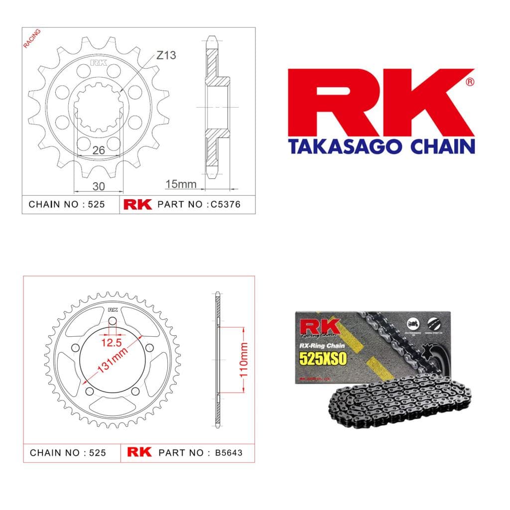 Bmw S 1000 XR Rk X-ring Zincir Dişli Set 525 XSO-17/45T