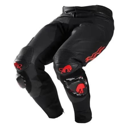 Furygan Drack Deri Motosiklet Pantolonu Siyah Kırmızı