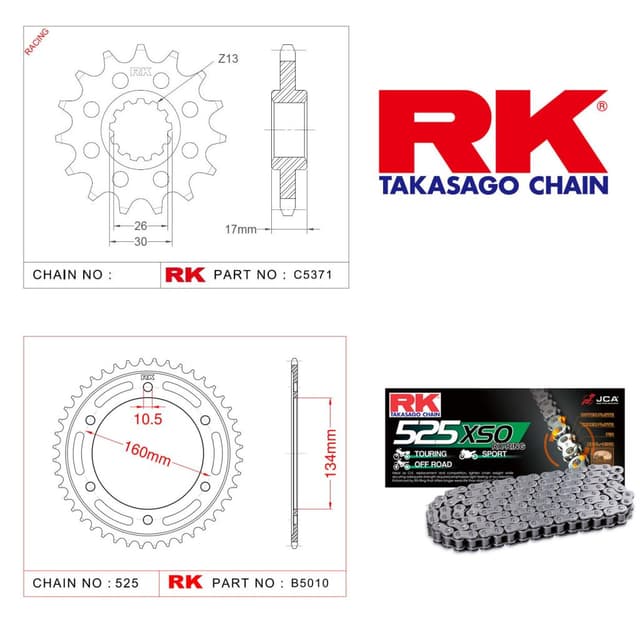 Honda CBR 600 RR Rk X-ring Zincir Dişli Set 525 XSO-16/41T