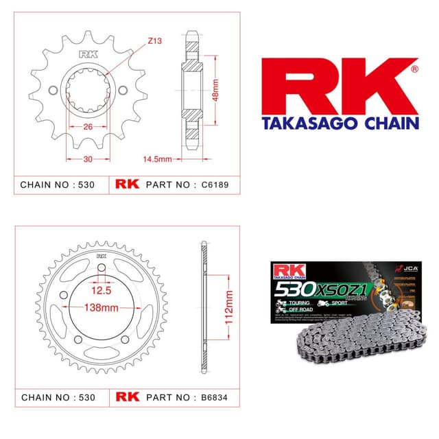Honda CBR 1100 XX Rk X-ring Zincir Dişli Set 530 XSO-17/44T