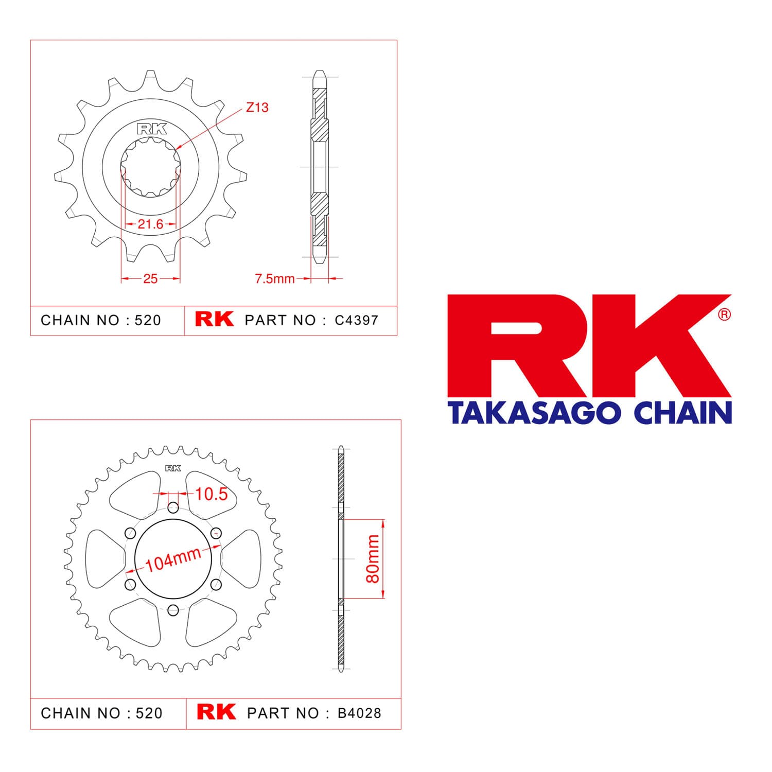 Kawasaki ZX-6 R 636 Rk Ön Arka Dişli 520 - 16/43 T - görsel 2