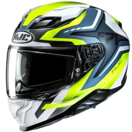 HJC F71 FES MC3HSF Kapalı Motosiklet Kaskı Beyaz Mavi Neon