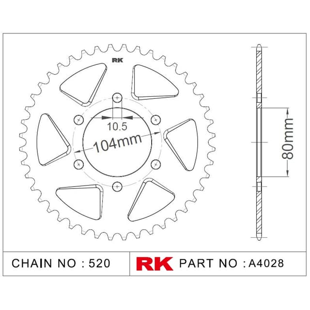 Kawasaki KLZ 1000 VERSYS RK Aluminyum Arka Dişli A4028-43-0A