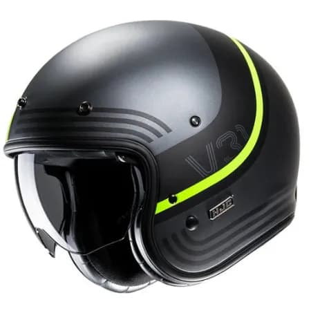 HJC V31 Byron MC3HSF Yarım Motosiklet Kaskı Mat Siyah Neon