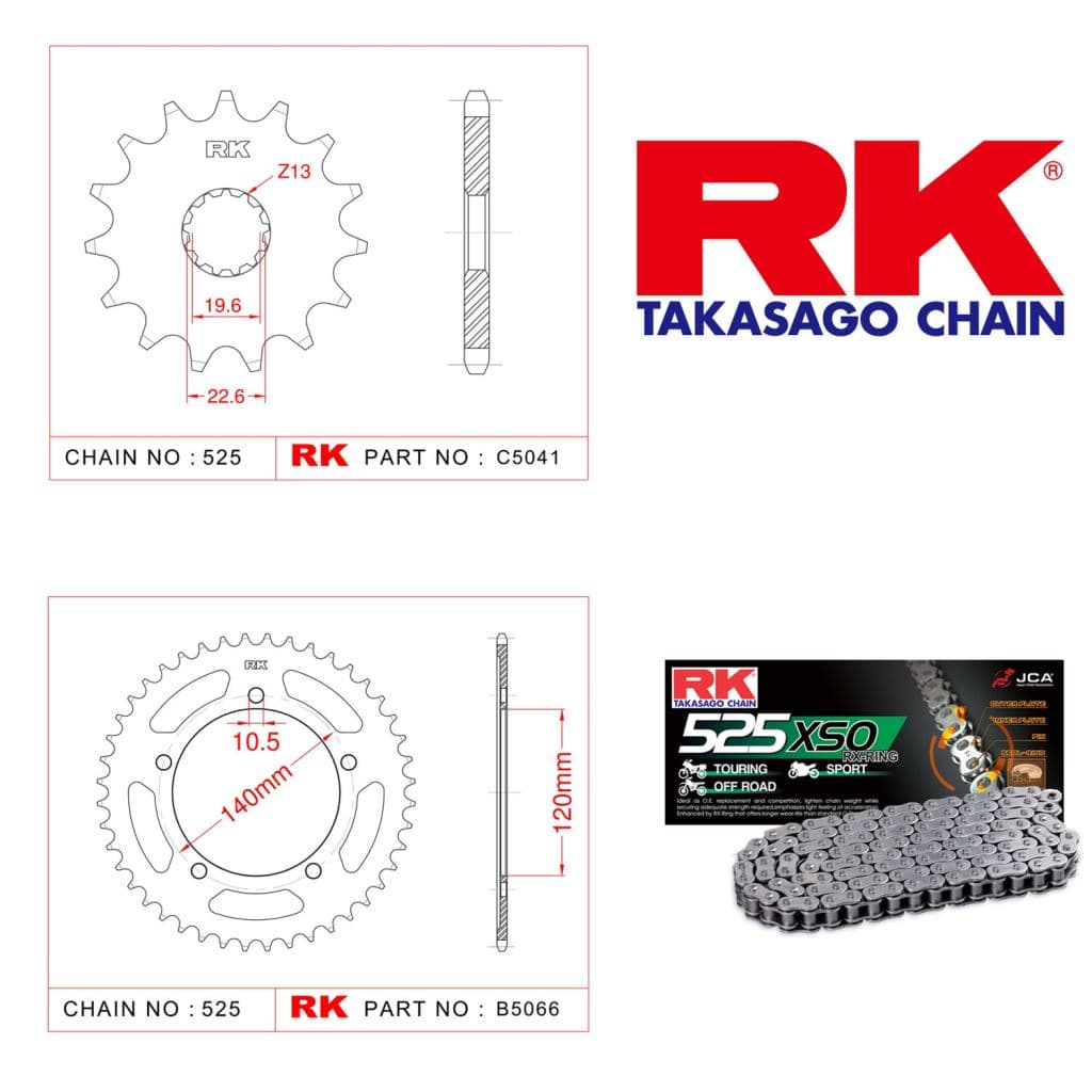 Suzuki GSX-R 600 Rk X-ring Zincir Dişli Set 525 XSO-16/43T