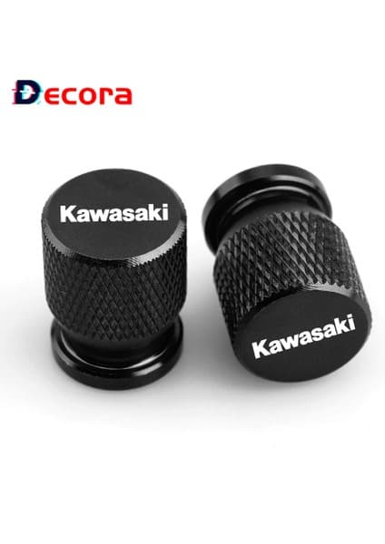Xifu Shop C Kawasakı Siyah Stil Kawasaki Nınja 400 Z400 Z650 Z800 Z900 Zx ZX6R ZX9R ZX12R ER6N ER6F Için Motosiklet Tekerlek Lastik Valf Kapakları Hava Geçirmez Kılıflar (Yurt Dışından)