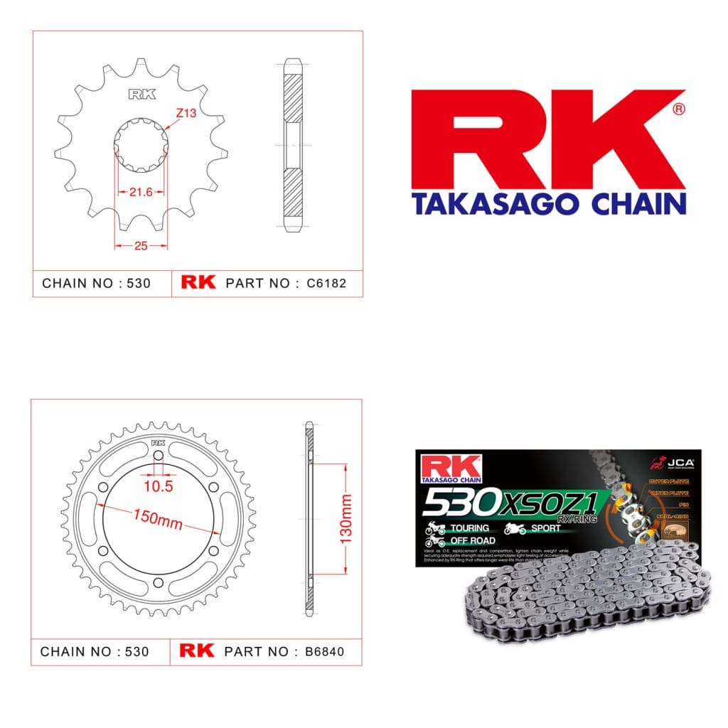Yamaha FZS 600 Rk X-ring Zincir Dişli Set 530 XSO-15/48T