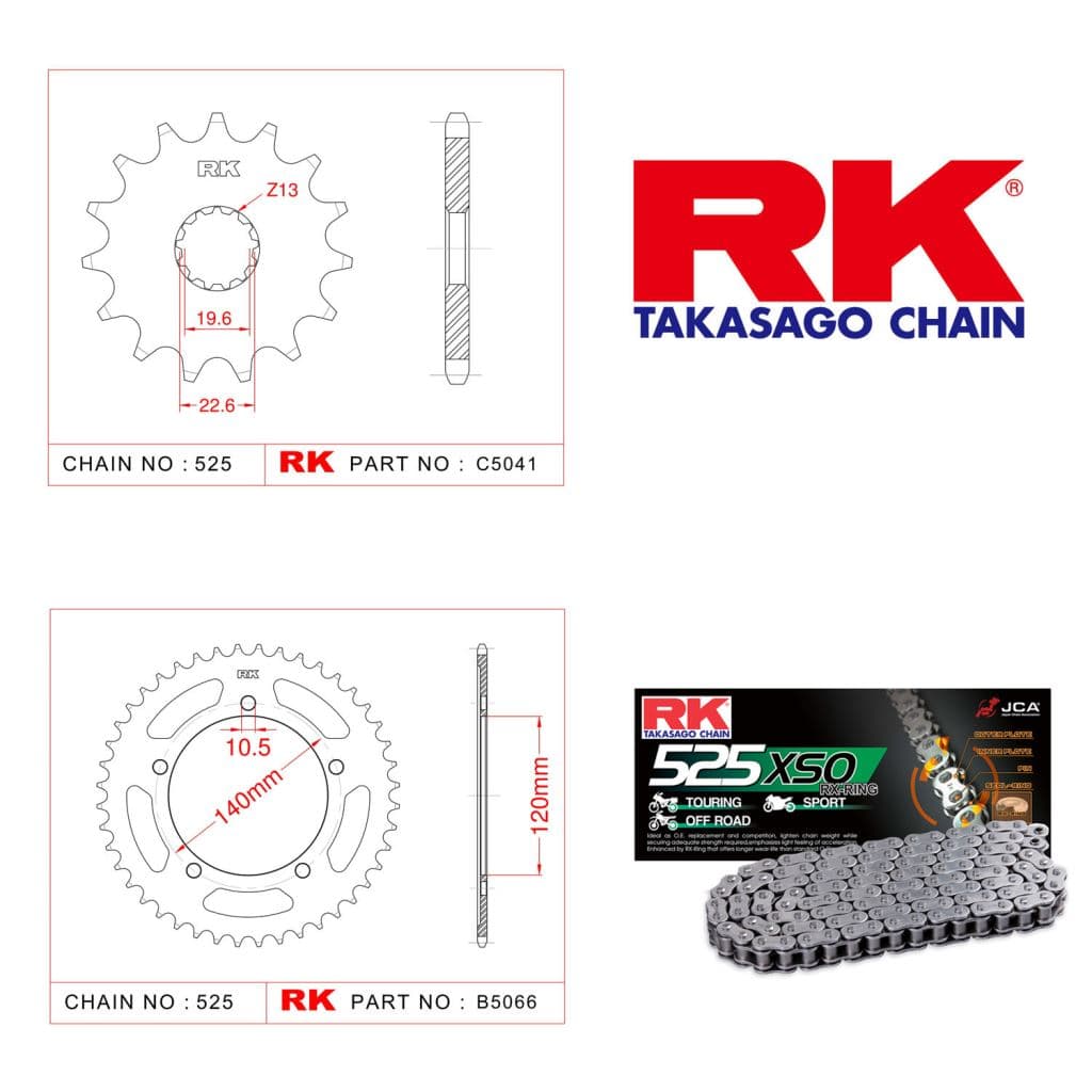 Suzuki GSX-R 600 Rk X-ring Zincir Dişli Set 525 XSO-16/45T