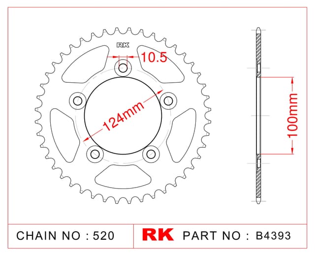 Ducati SCRAMBLER URBAN ENDURO RK Çelik Arka Dişli B4393-46