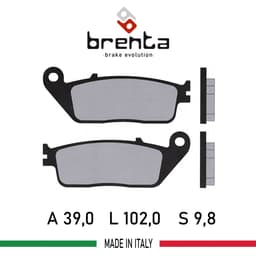 Honda GL 1500 GOLD WING  Arka Disk Brenta Sinter Metal Fren Balata - görsel 2