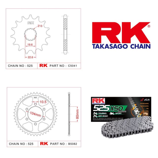 Kawasaki ZX-10 R NINJA Rk X-ring Zincir Dişli Set 525 XSO-17/39T