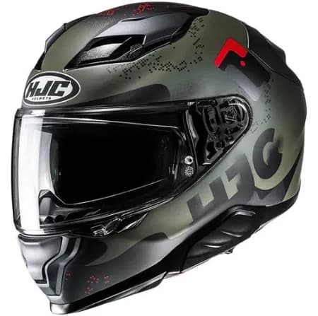 HJC F71 Faco MC1SF Kapalı Motosiklet Kaskı Askeri Yeşil