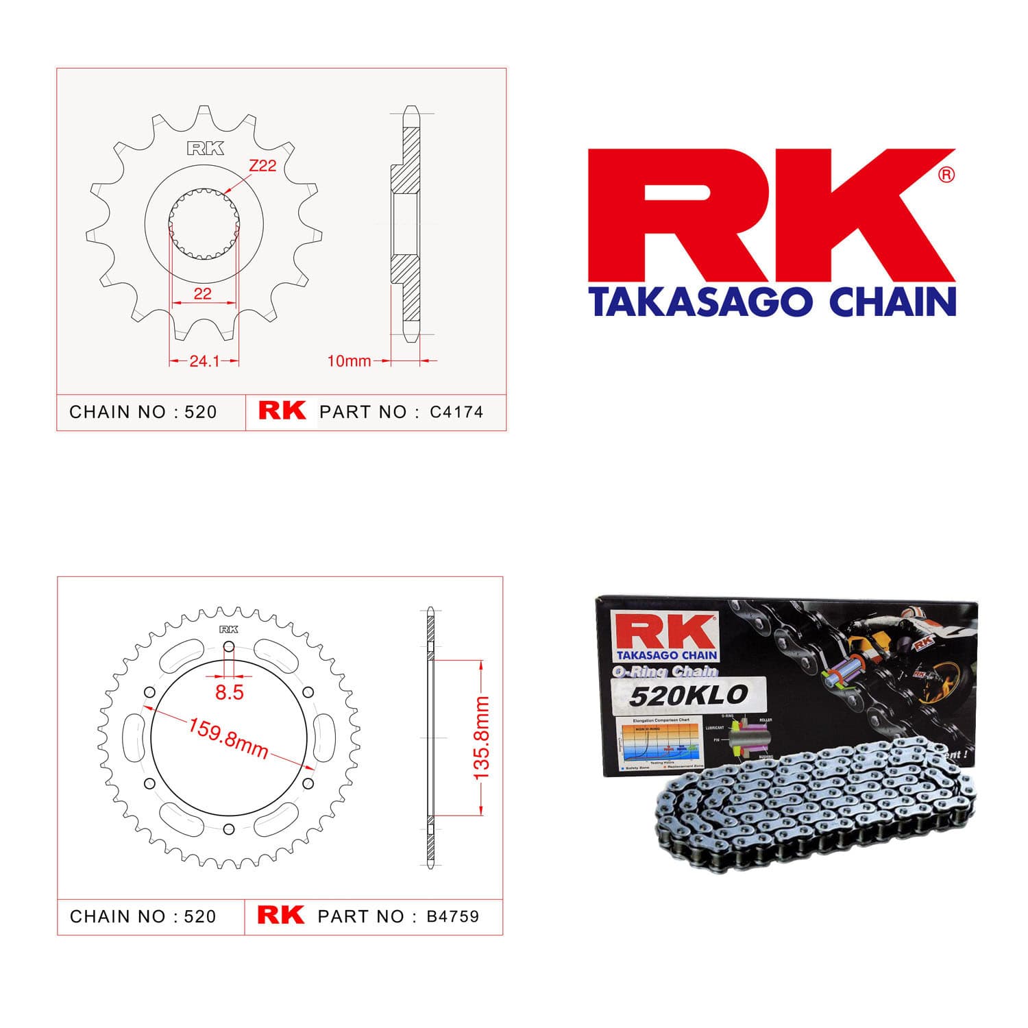 Bmw F 650 GS DAKAR Rk Zincir Dişli Set 520 112L KLO O-Ring 16/47T