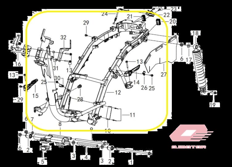 Qj Ltm 125 Motor Şasesi