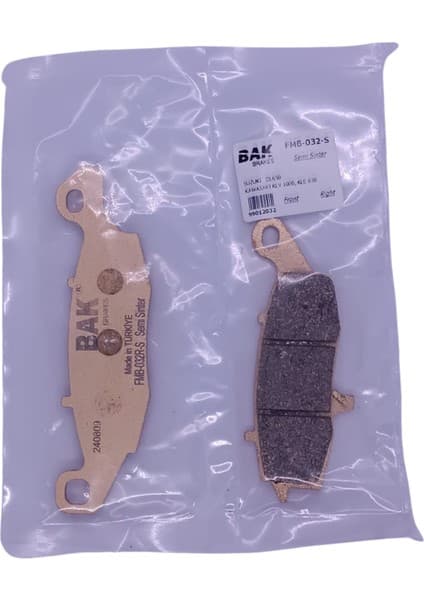 Suzuki Bak Brakes Fmb-032R-S Suzuki V-Strom Dl 650, Vl 800 Volusia, Gsx 600F.Kawasakı Vn 1600. Ön Sağ Fren Balatası Yarı Sinter Kalite