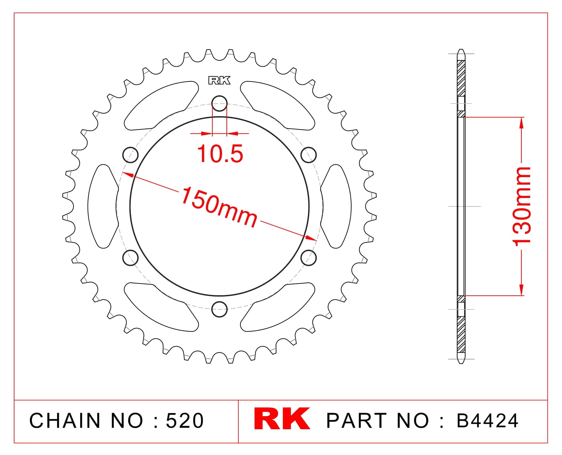Yamaha XJ 6 N DIVERSION RK Çelik Arka Dişli B4424-46